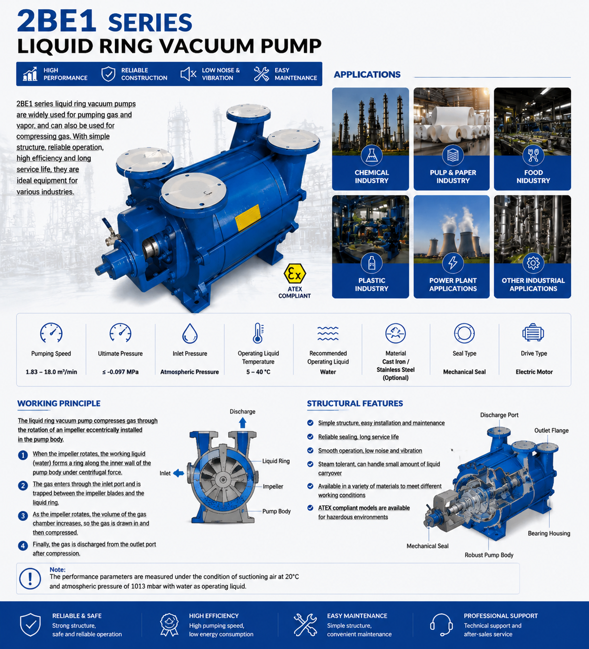 2BE1 Series Liquid Ring Vacuum Pump details