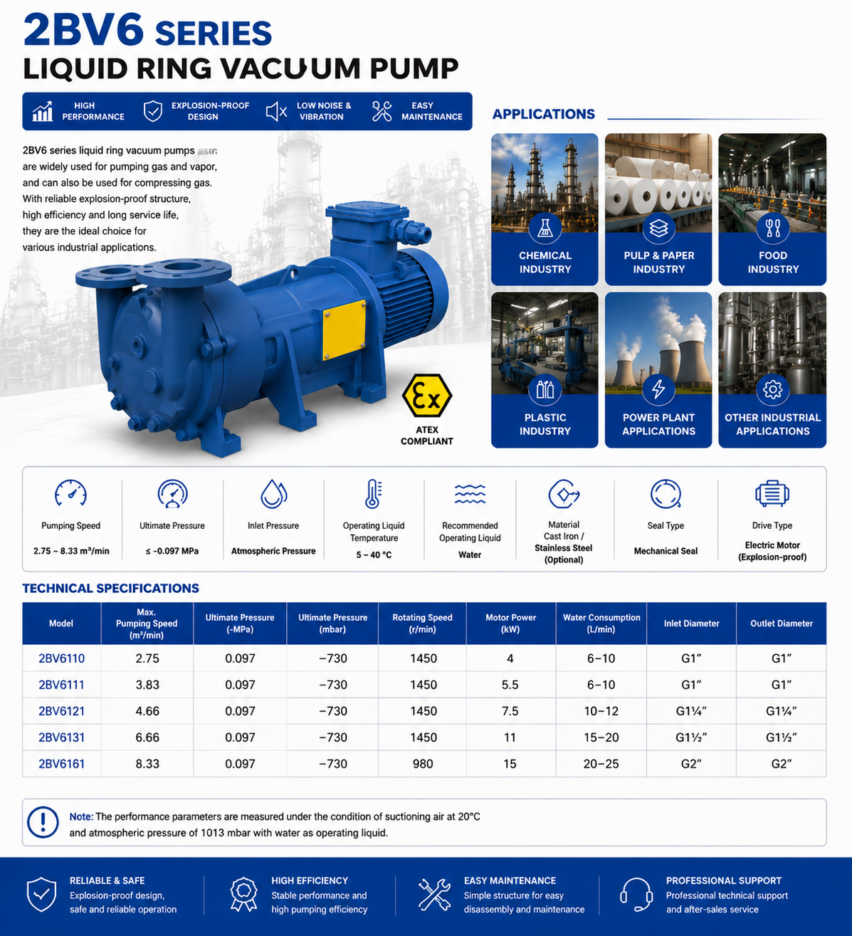2BV6 Series Liquid Ring Vacuum Pump details