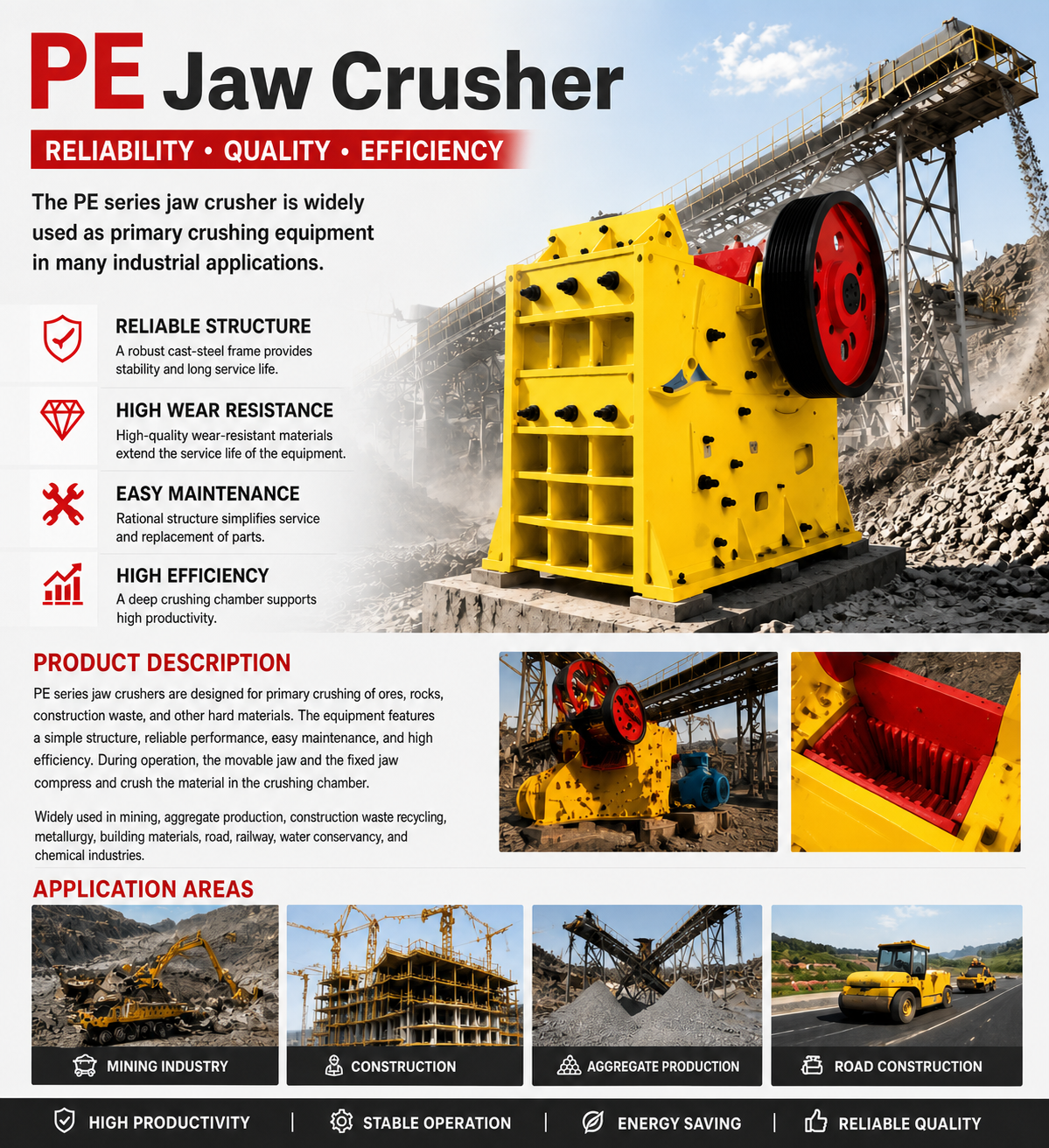 PE Series Jaw Crusher details in English